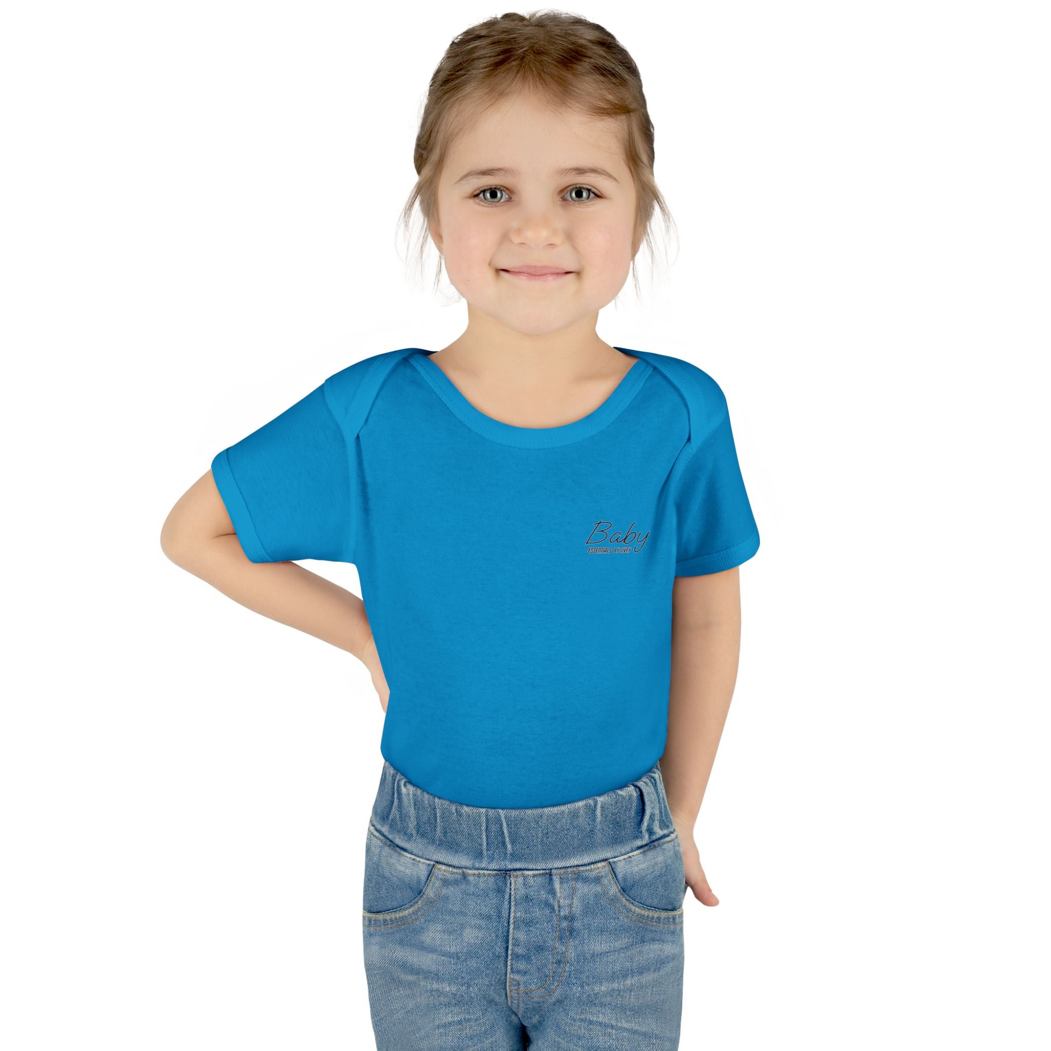 JIVEY Essentials Infant Baby Rib Short Sleeves Bodysuit