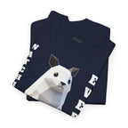 Geometric Pet Cat Low Poly Aesthetic Heavy Cotton Tee