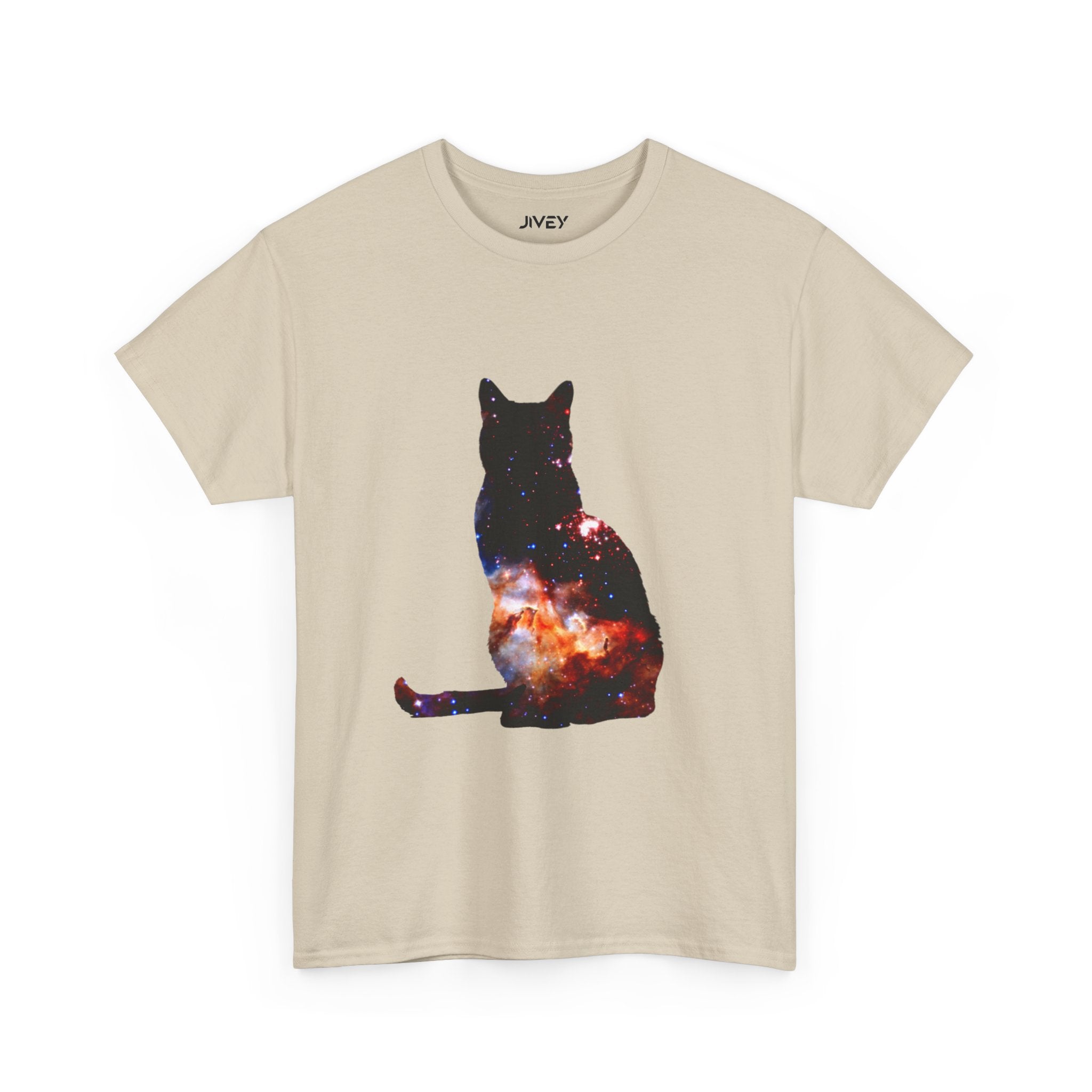 Cat Cosmos Silhouette Softstyle Cotton Tee