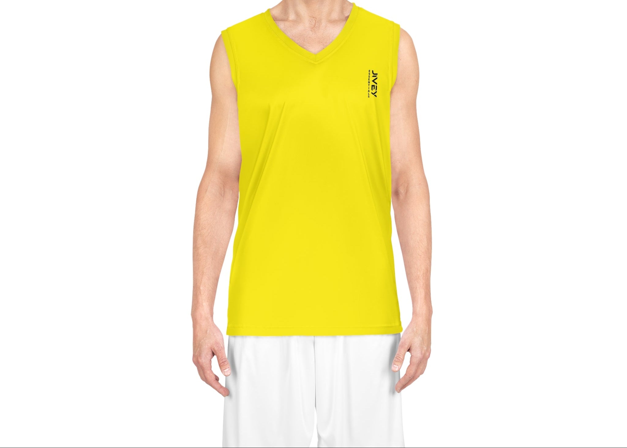 JIVEY Essentials Men's Moisture-wicking Canary Yellow Basketball Jersey