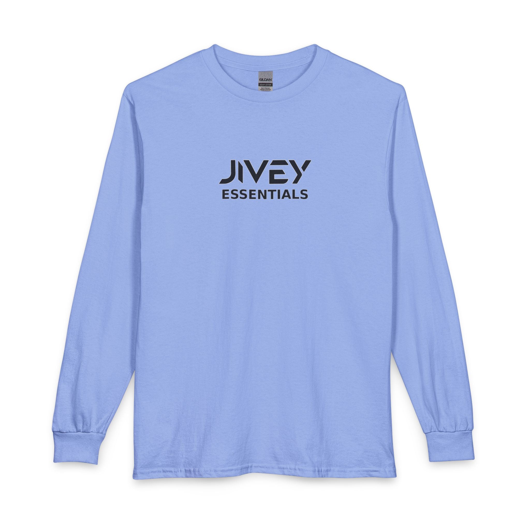 JIVEY Essentials Unisex Long Sleeve Cotton Rib Cuffs T-Shirt