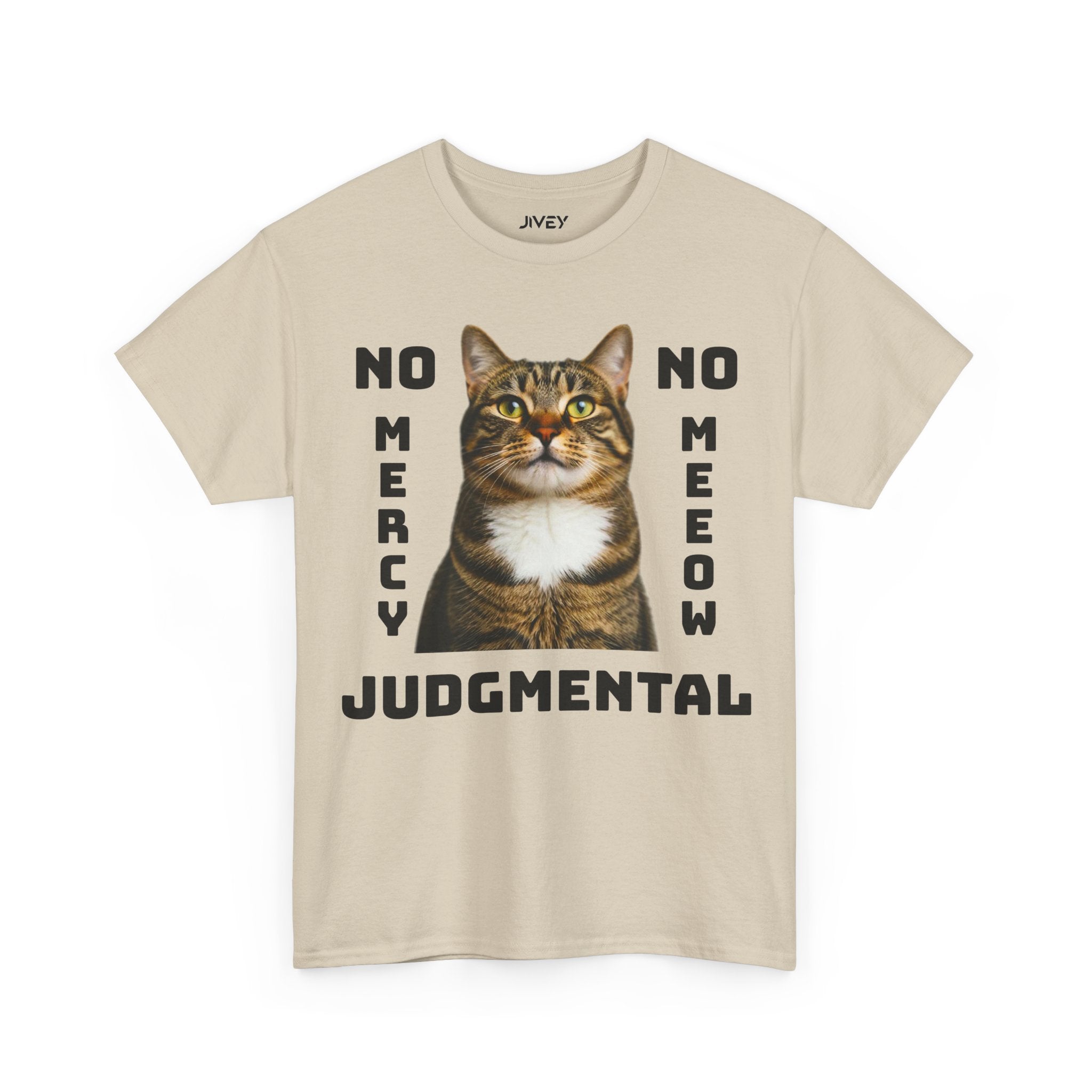 Beloved Pet Portrait Tabby Cat Heavy Cotton Tee