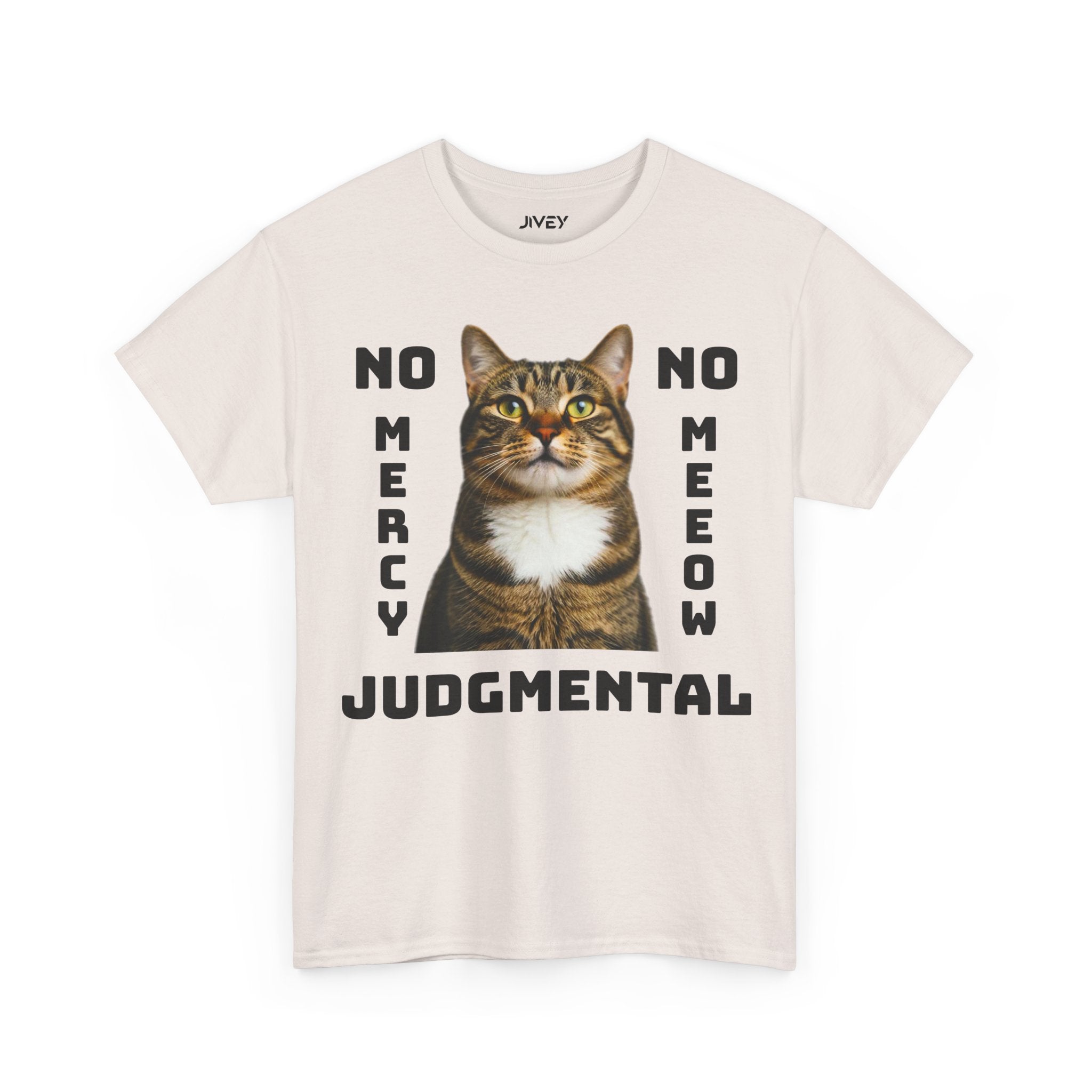 Beloved Pet Portrait Tabby Cat Heavy Cotton Tee