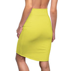 JIVEY Eminent Mid-waist fit Lemon Pencil Skirt