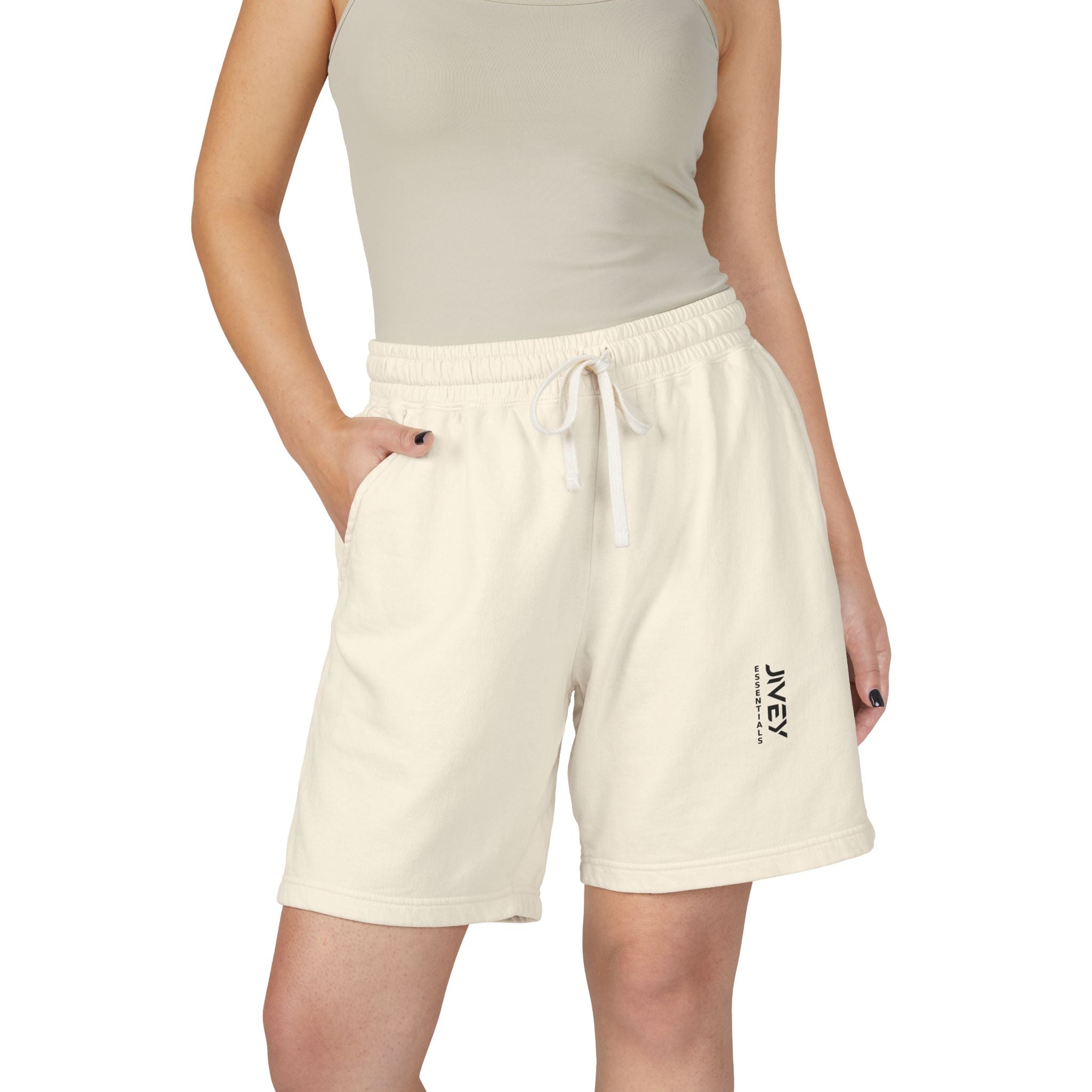 JIVEY Essentials Unisex Garment-Dyed Lightweight Fleece Sweatshort