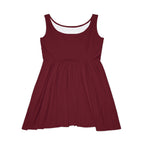 JIVEY Eminent Mid-length Comfy Burgundy Skater Dress
