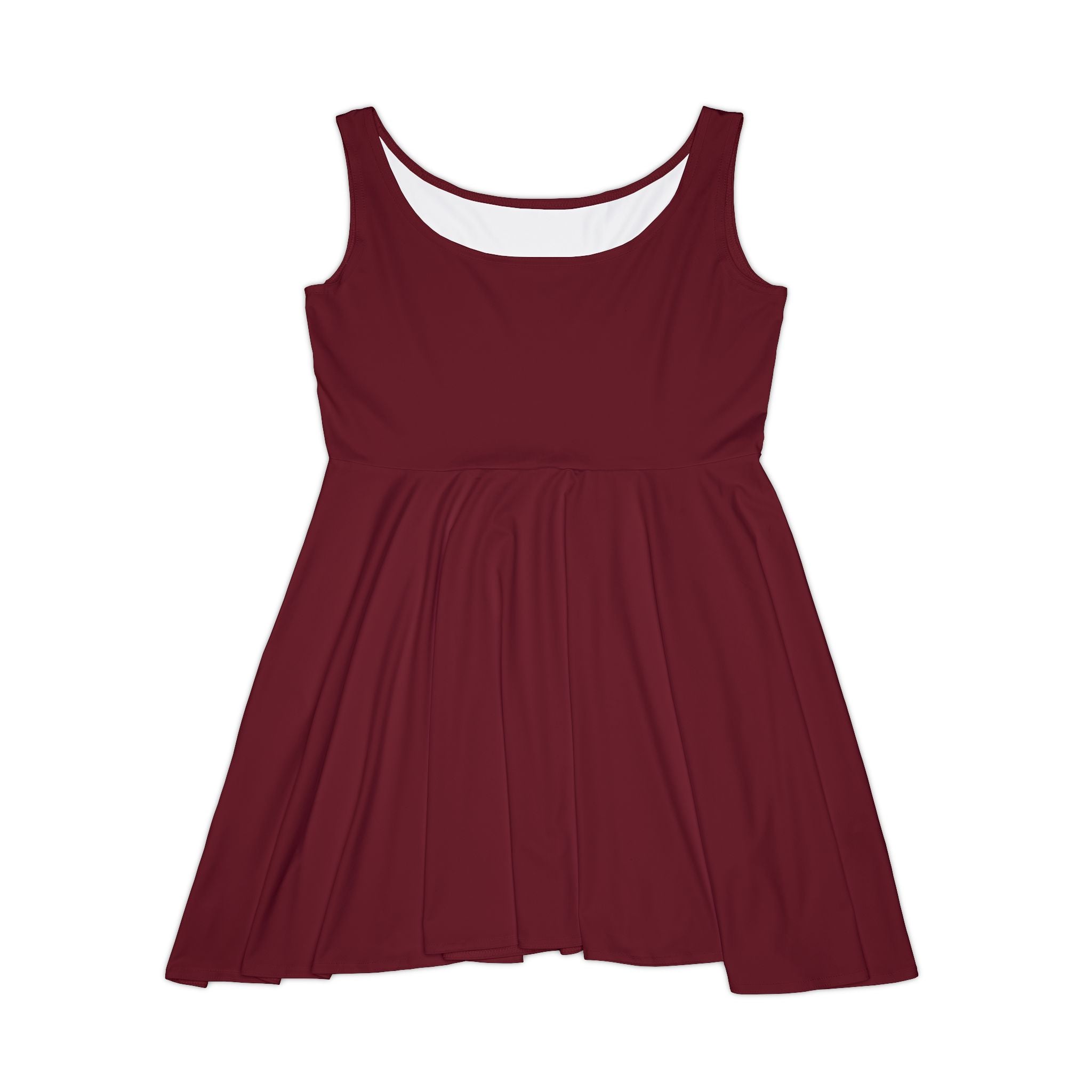 JIVEY Eminent Mid-length Comfy Burgundy Skater Dress