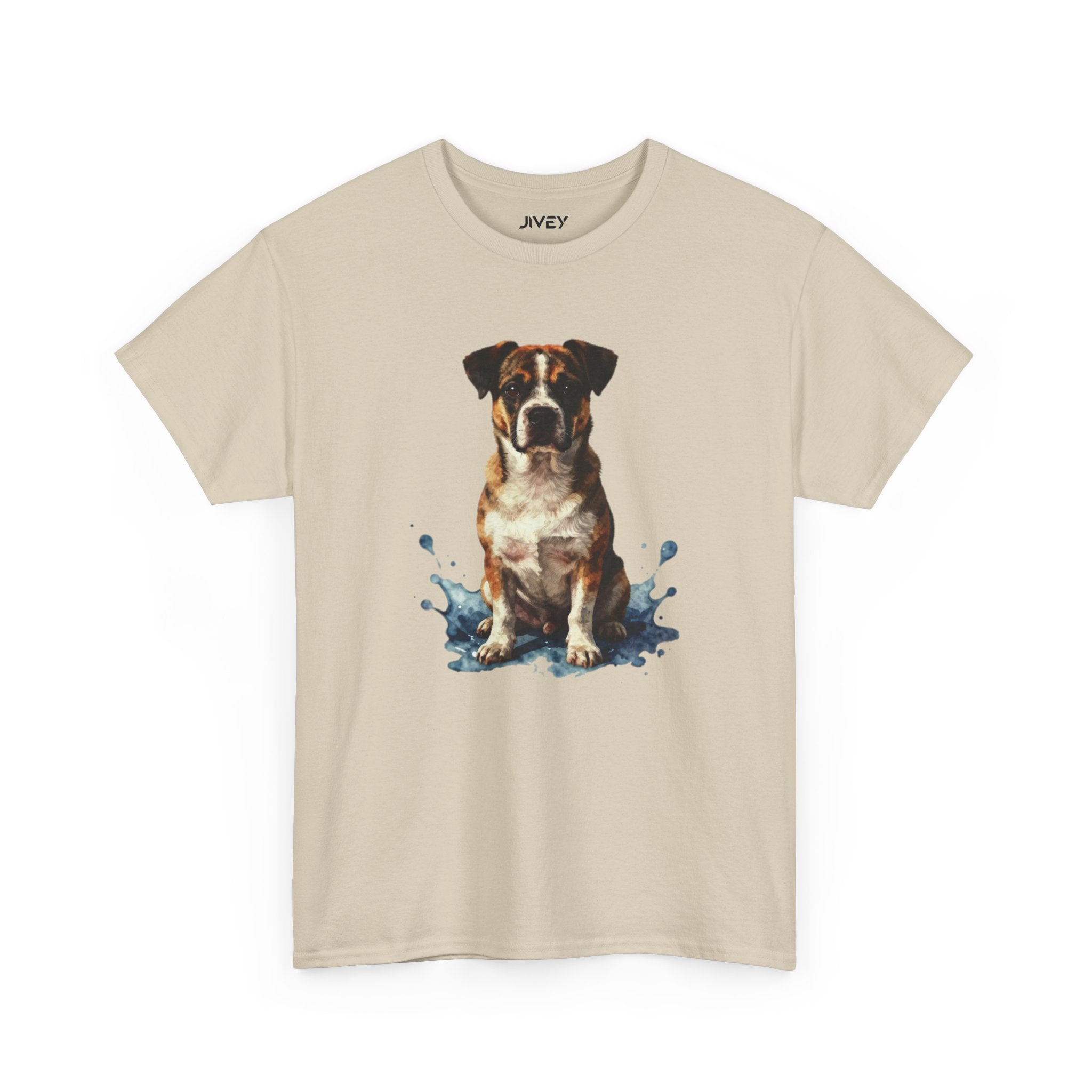 Watercolor Pet Splash Art Style Heavy Cotton Tee