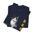 Cute Cat Cubist Style Grey Scaled Heavy Cotton Tee