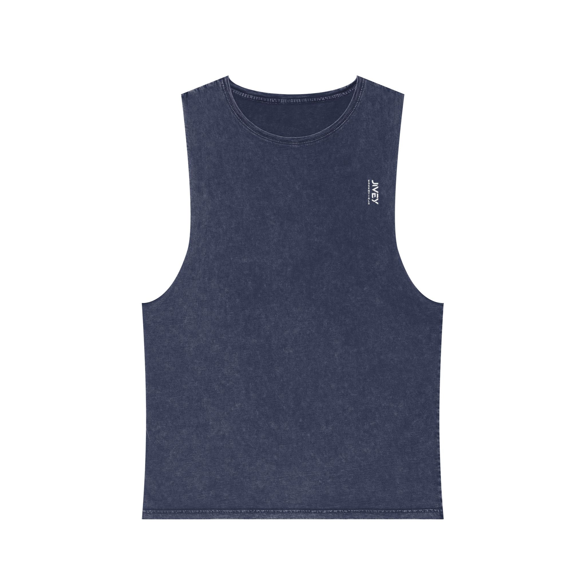 JIVEY Essentials Unisex Regular-fit Cotton Stonewash Tank Top