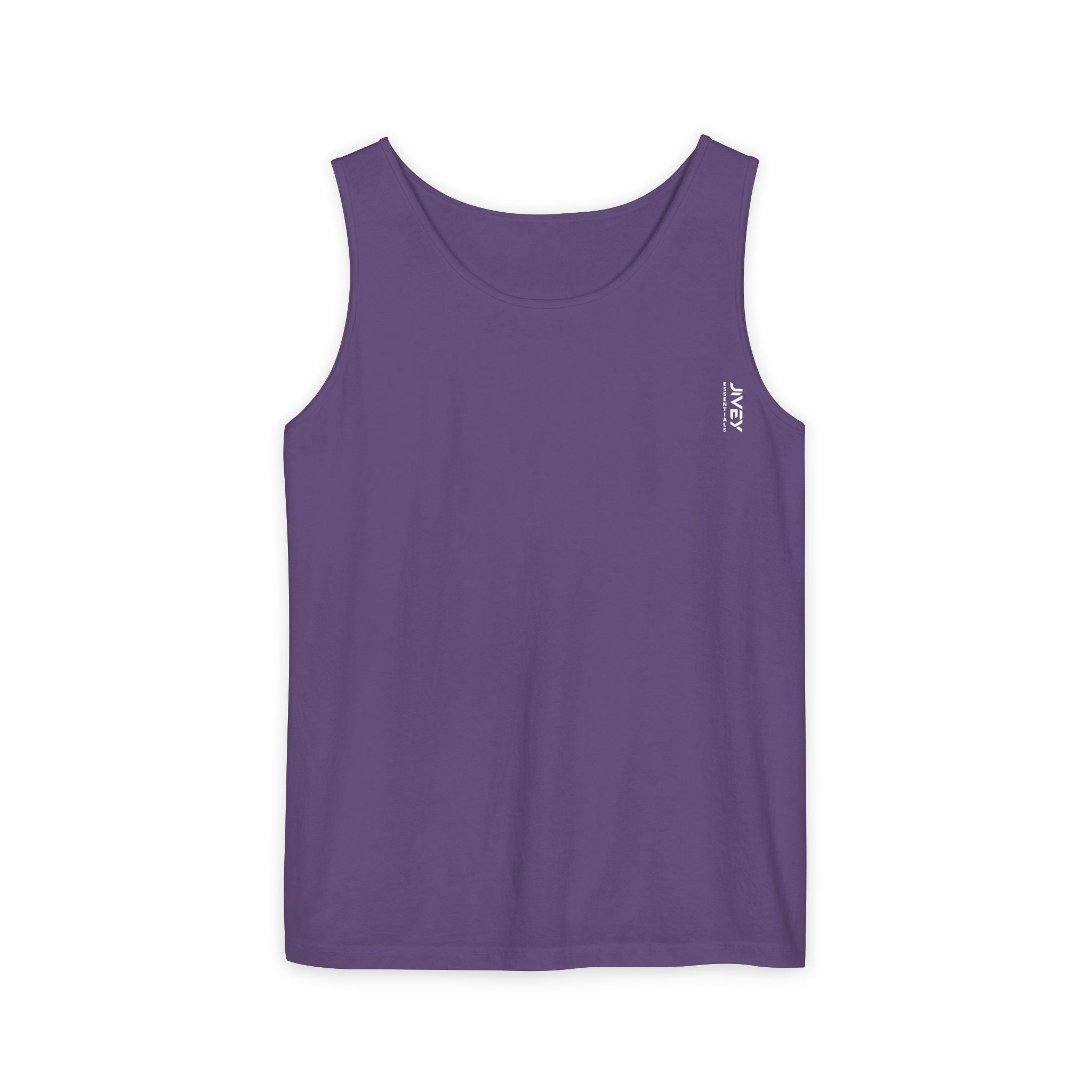 JIVEY Essentials Unisex Relaxed-fit Dark Garment-Dyed Tank Top
