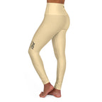 JIVEY Essentials Women's High Waisted Skinny-fit Peach Yoga Leggings