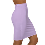 JIVEY Eminent Vibrant Slim-fit Mid-waist Mauve Pencil Skirt