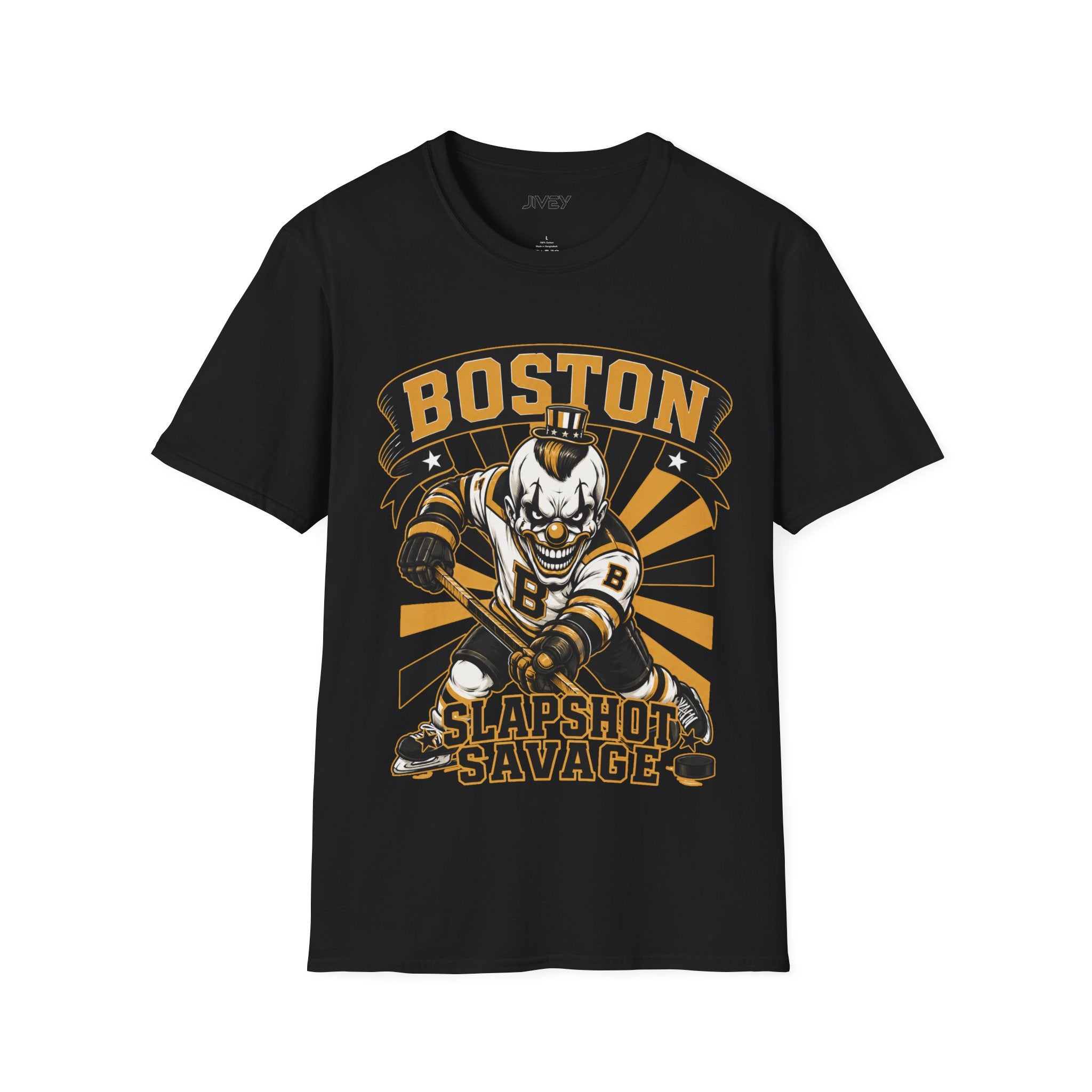 Boston slapshot Savage Hockey Black Tee