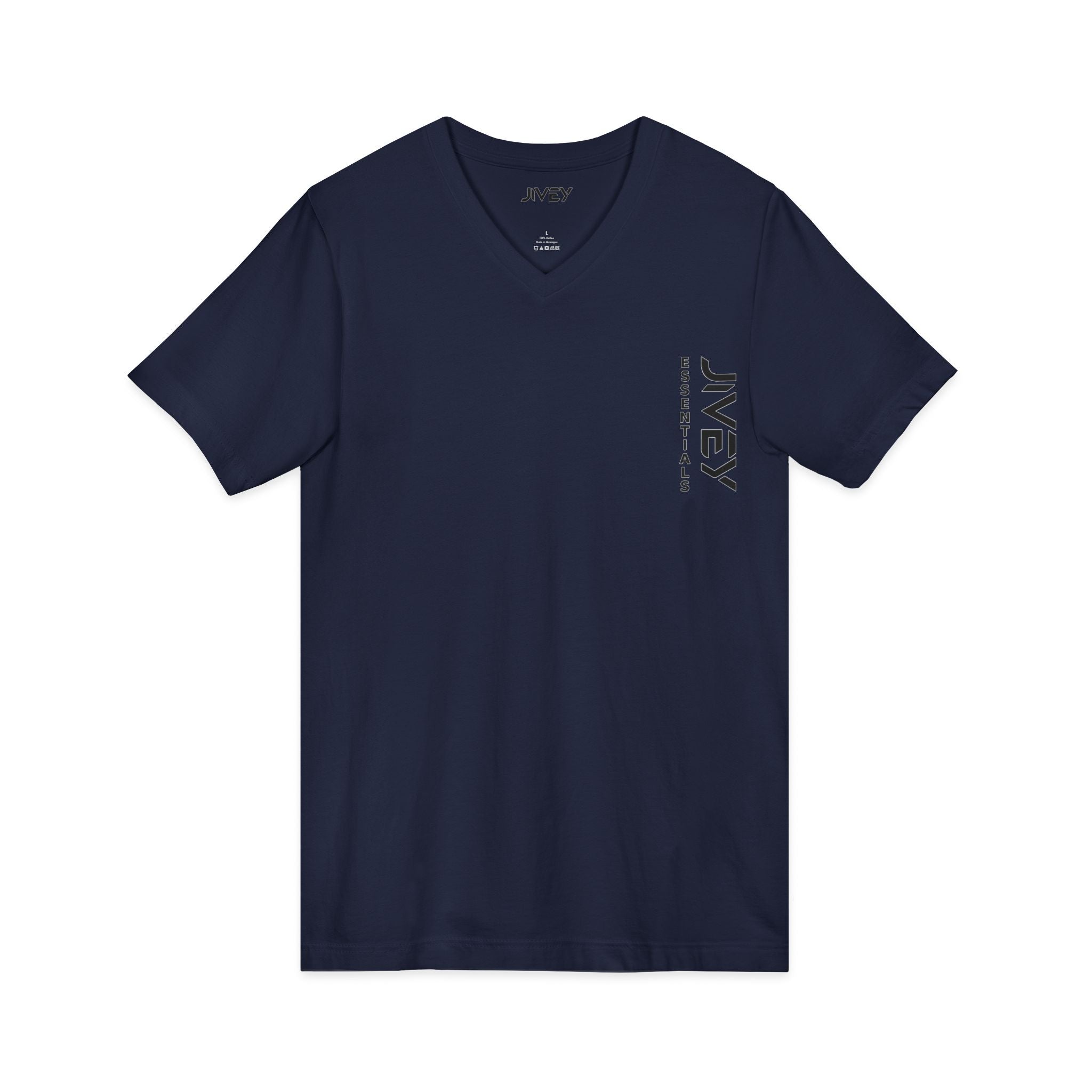 JIVEY Essentials Unisex Jersey Short Sleeve V-Neck Tee