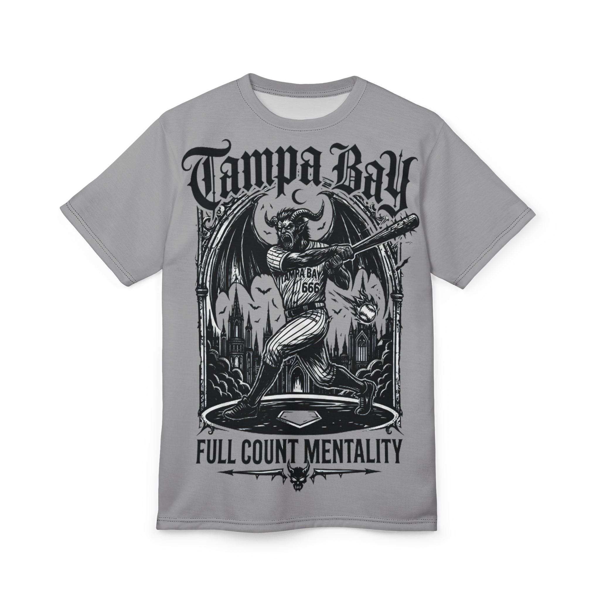 Tampa Bay Baseball Gothic Ash Tee