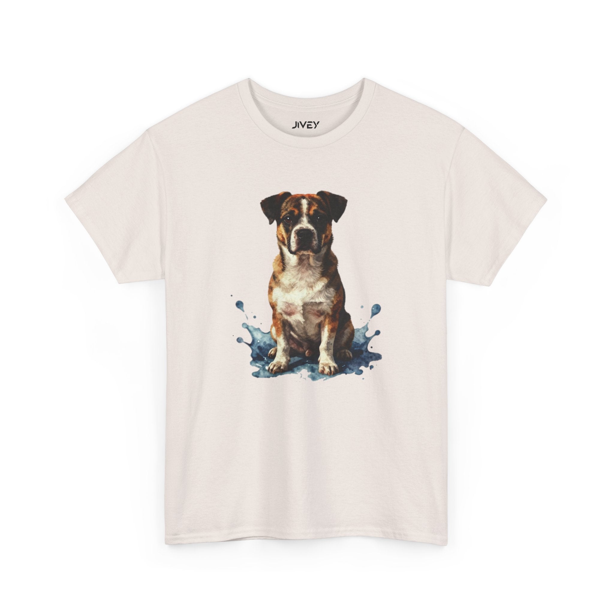 Watercolor Pet Splash Art Style Heavy Cotton Tee