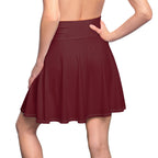 JIVEY Eminent Soft Versatile-fit Burgundy Skater Skirt