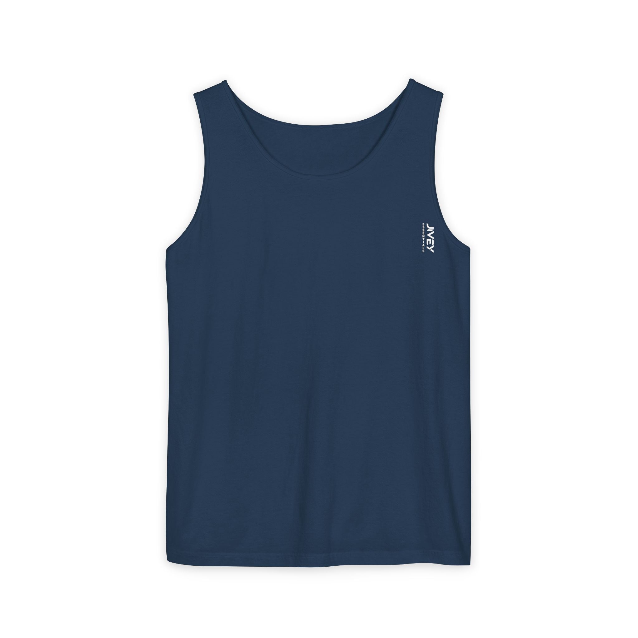 JIVEY Essentials Unisex Relaxed-fit Dark Garment-Dyed Tank Top