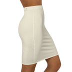 JIVEY Eminent Formal Slim-fit Mid-waist Cream Pencil Skirt