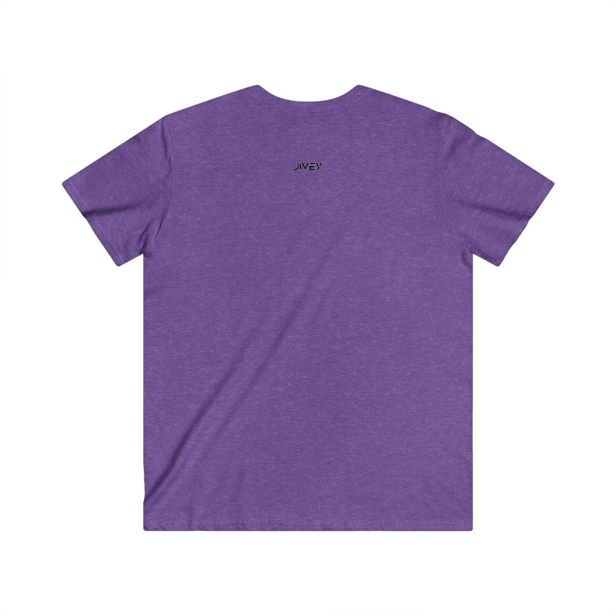 JIVEY Essentials Fitted V-Neck Short Sleeve Cotton Tee