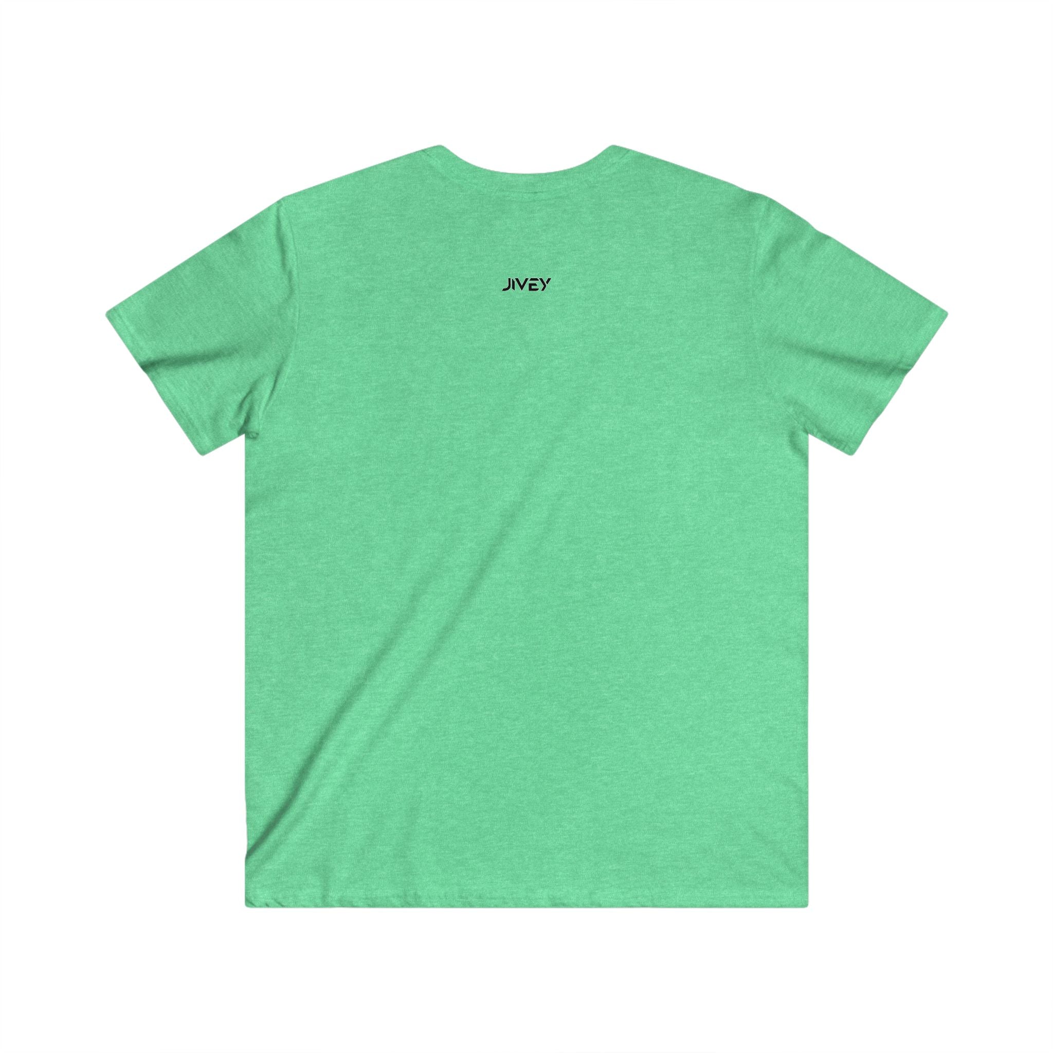 JIVEY Essentials Fitted V-Neck Short Sleeve Cotton Tee