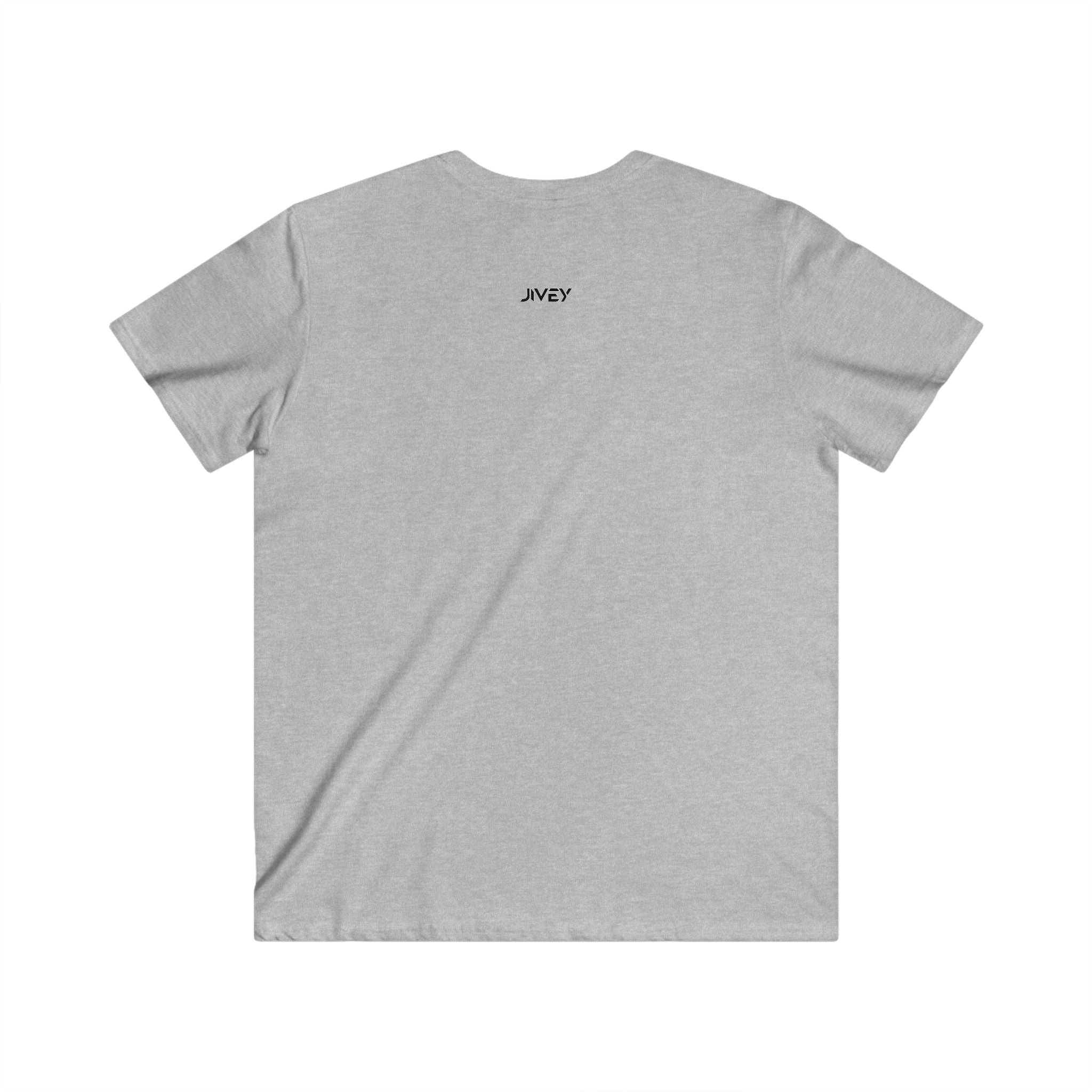 JIVEY Essentials Fitted V-Neck Short Sleeve Cotton Tee