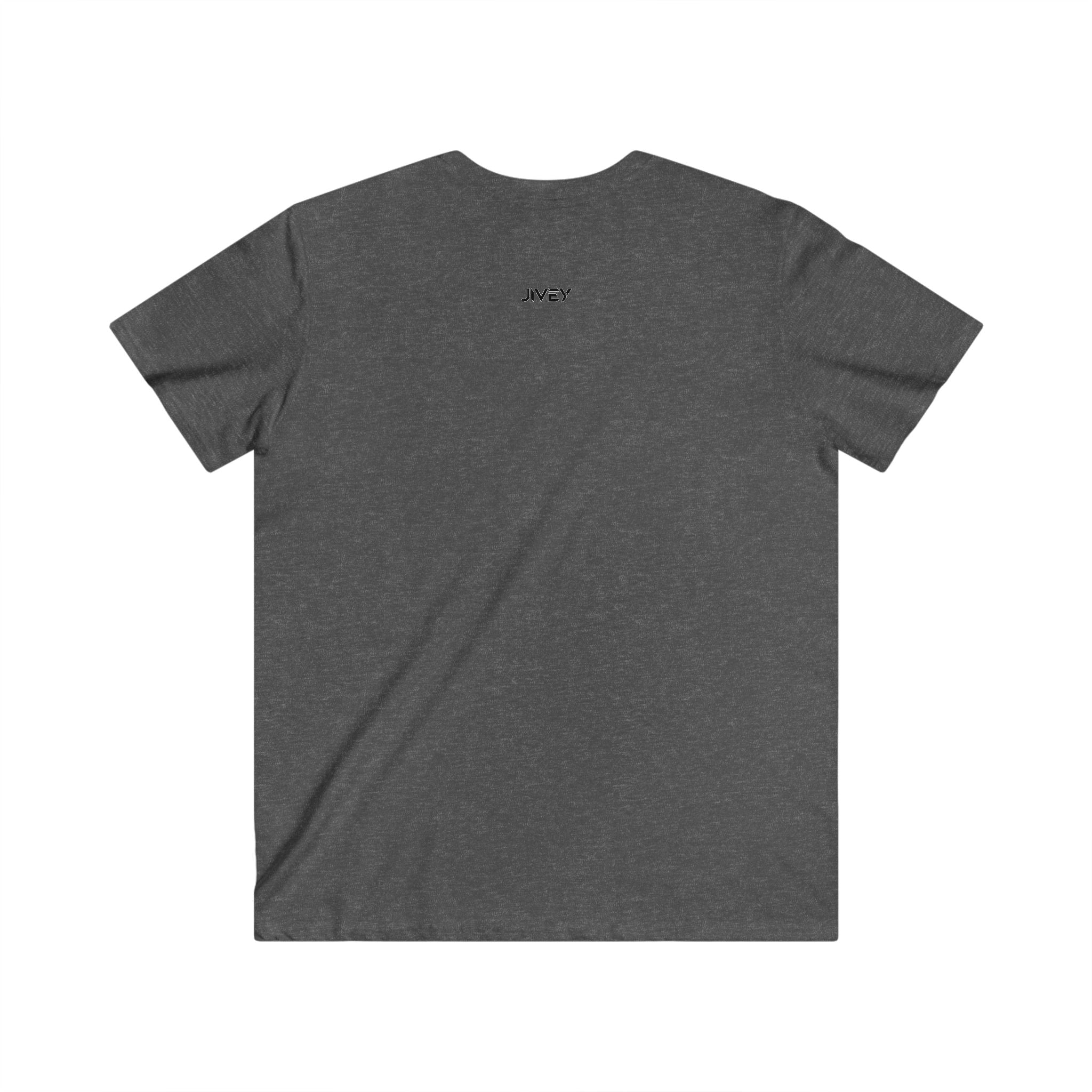 JIVEY Essentials Fitted V-Neck Short Sleeve Cotton Tee