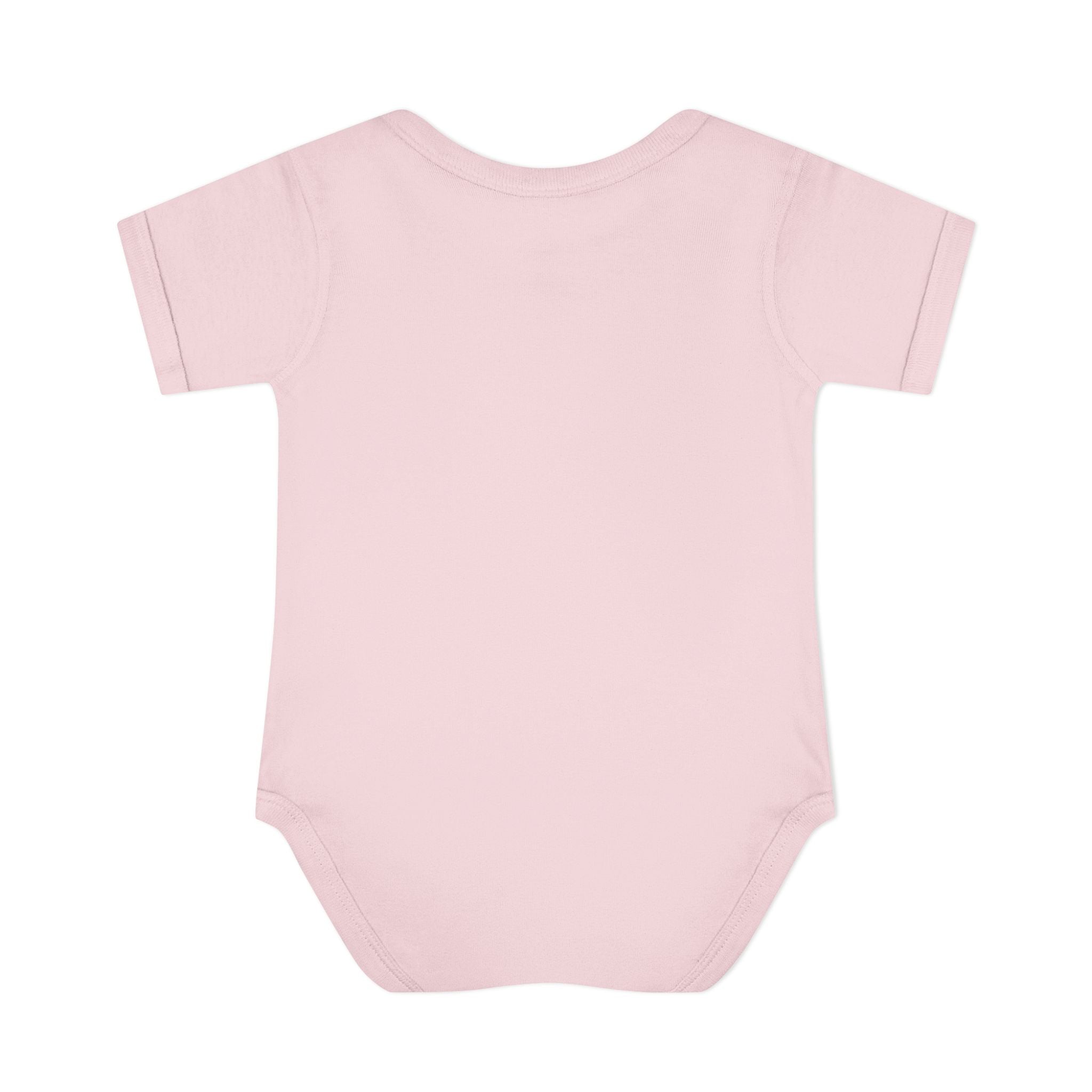 JIVEY Essentials Infant Baby Rib Short Sleeves Pink Bodysuit