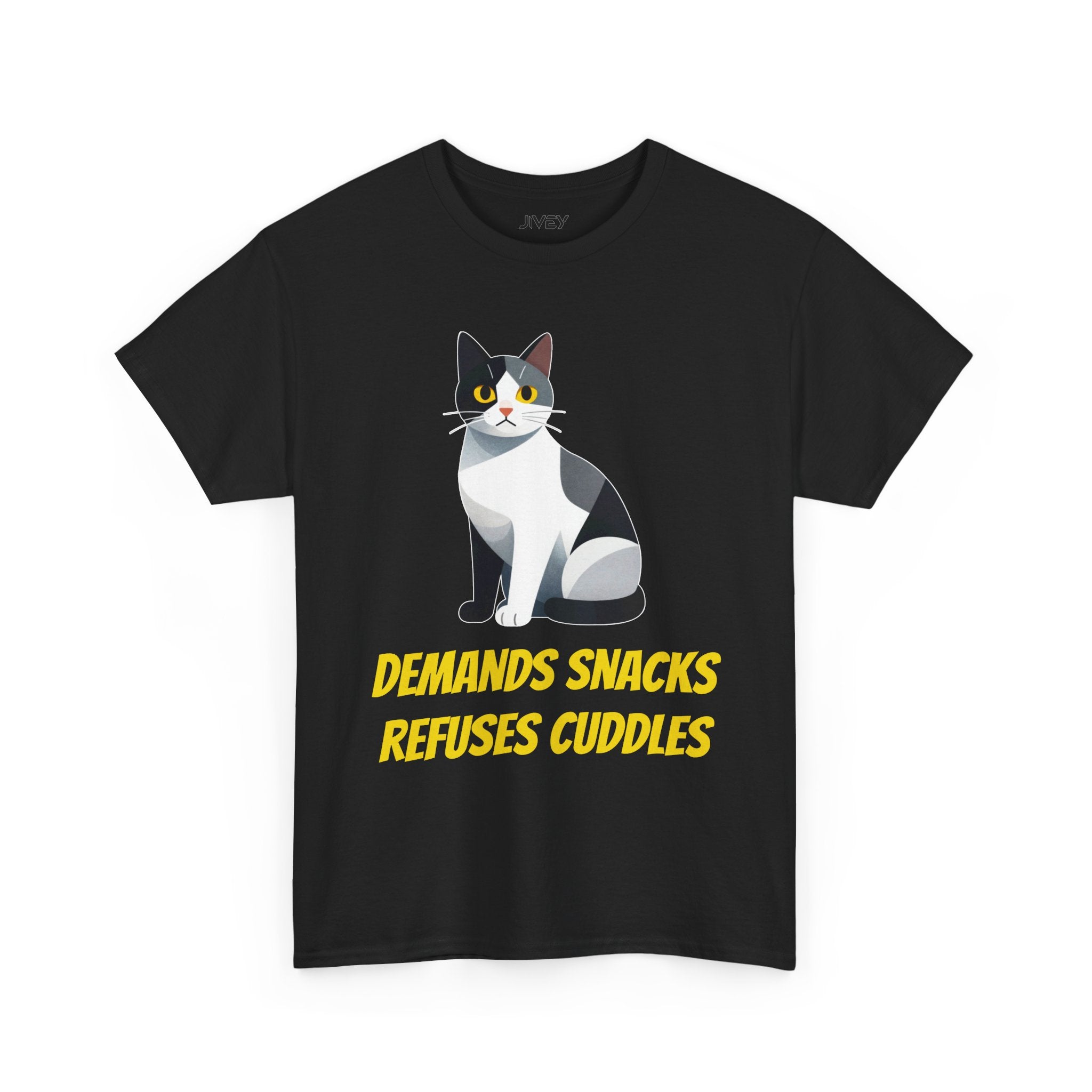 Cute Cat Cubist Style Heavy Cotton Tee