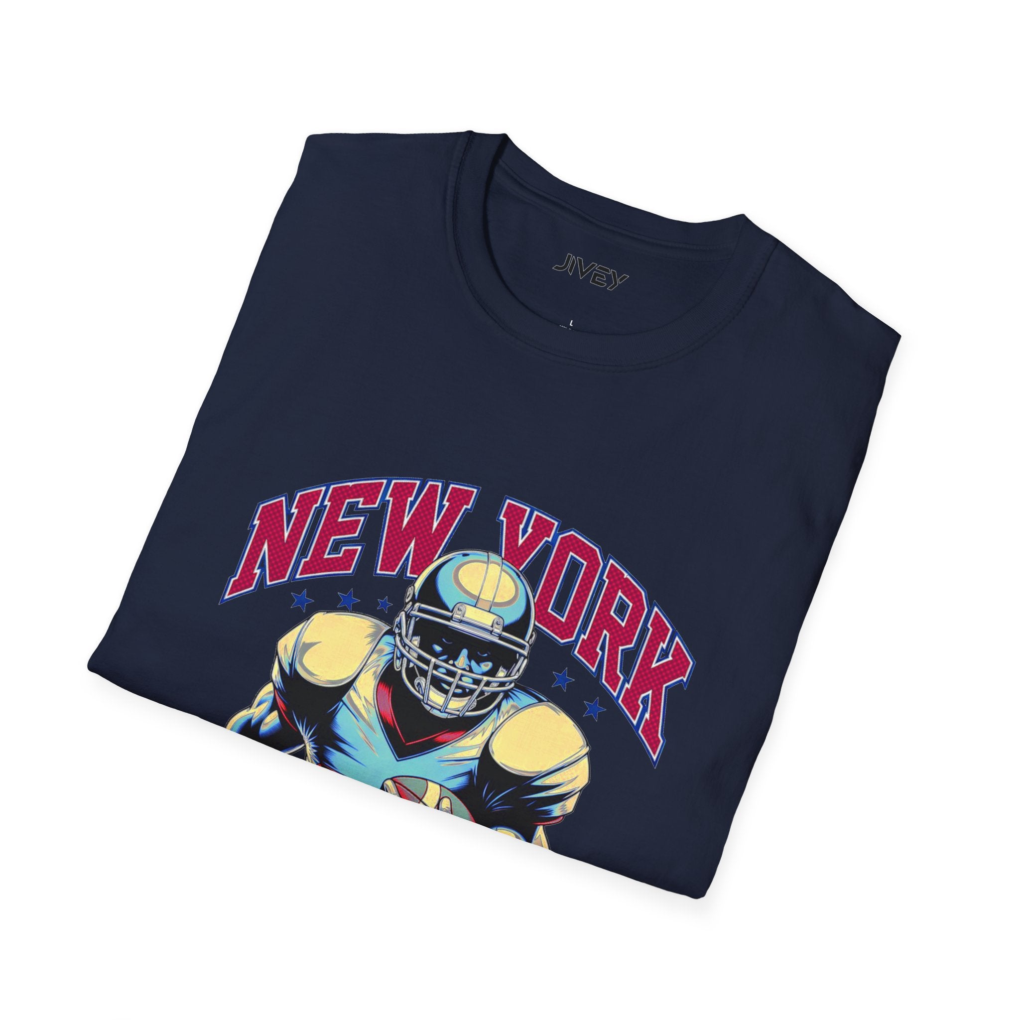New York Helmets on Football dark Tee