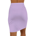 JIVEY Eminent Vibrant Slim-fit Mid-waist Mauve Pencil Skirt