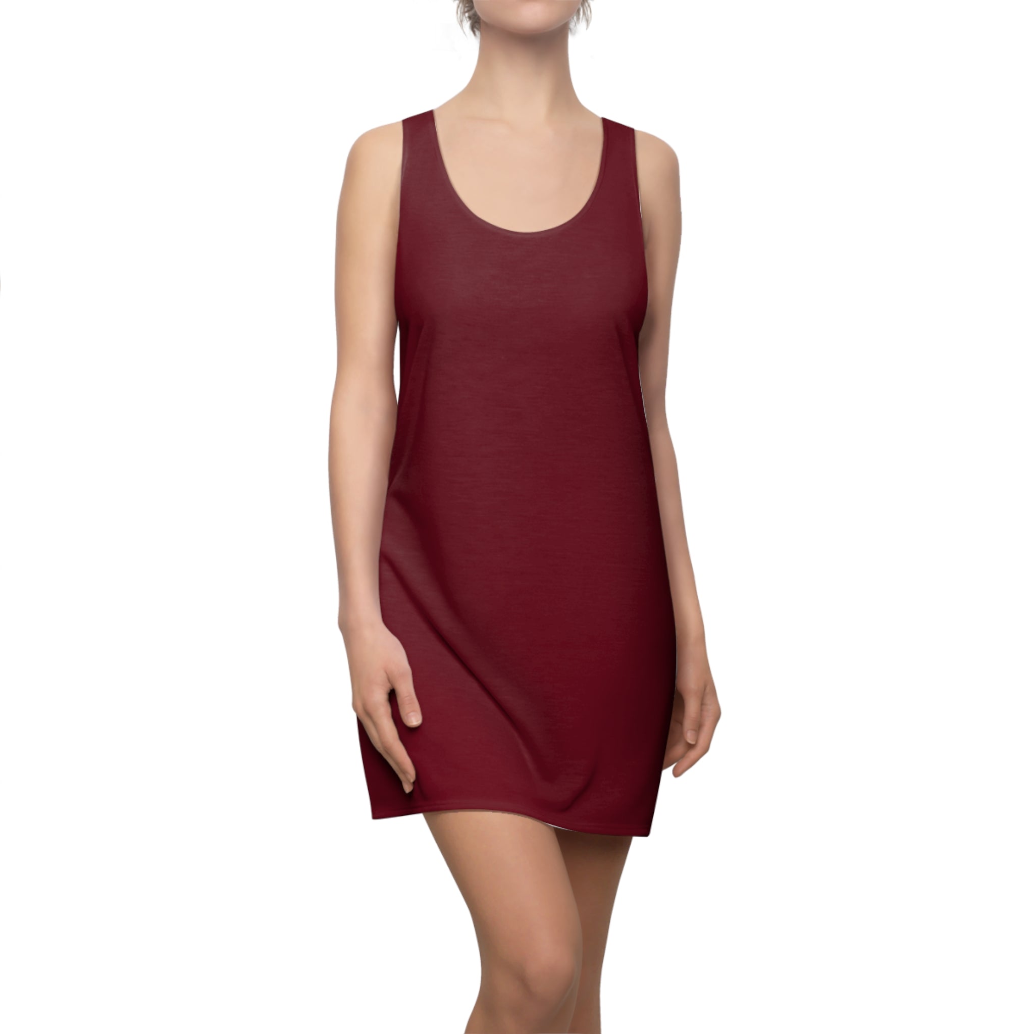 JIVEY Eminent Light-fabric Sporty-fit Burgundy Racerback Dress