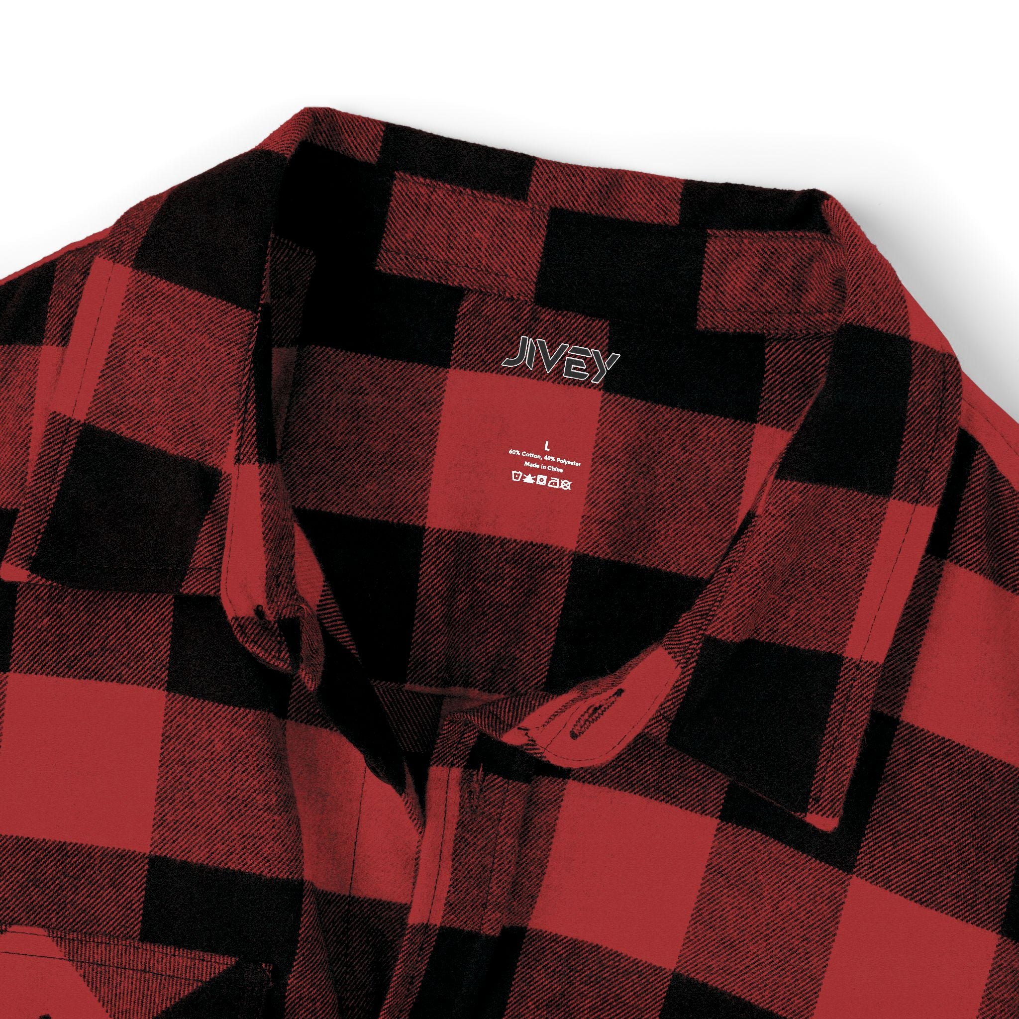 JIVEY Essentials Unisex Flannel Double Pockets Shirt