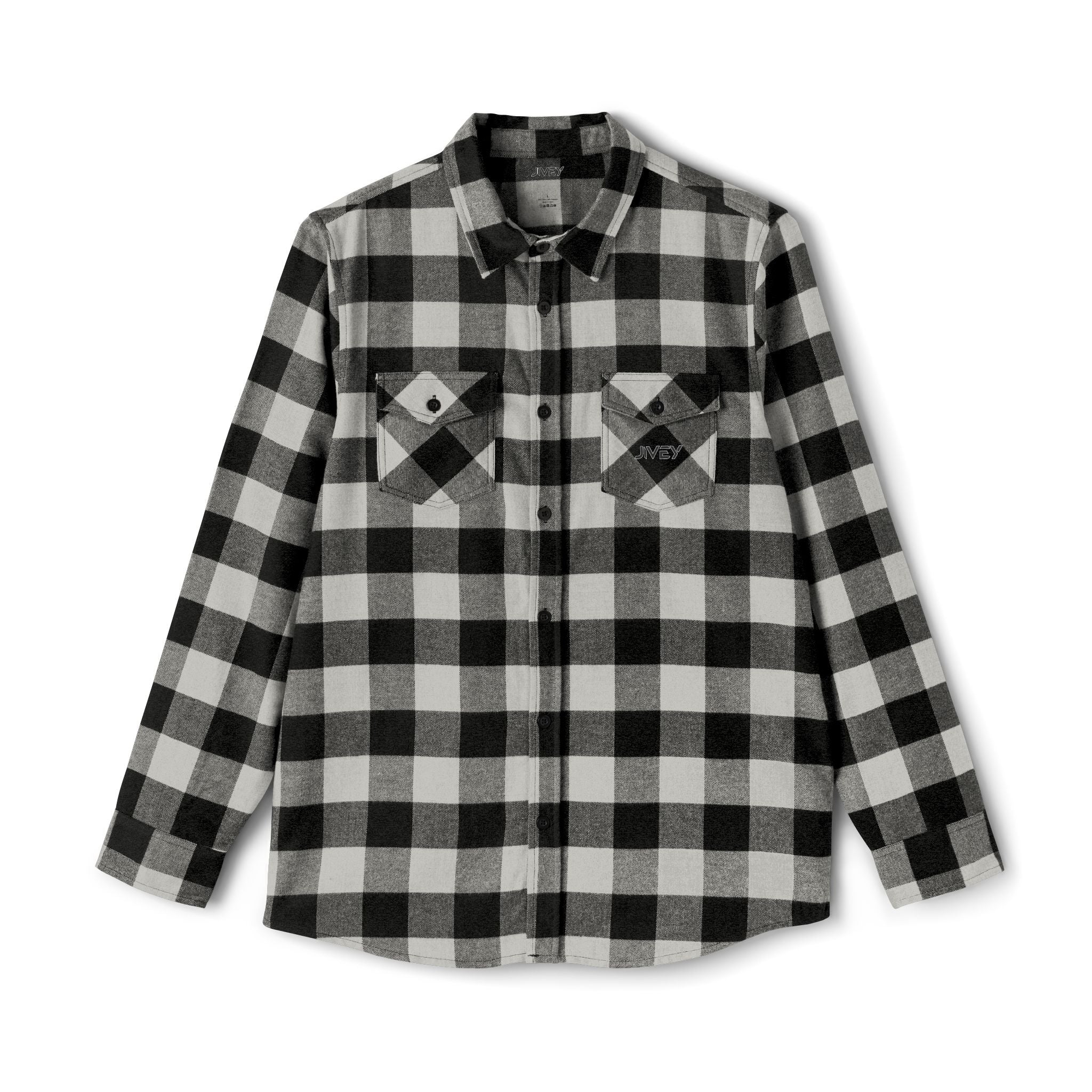 JIVEY Essentials Unisex Flannel Double Pockets Shirt