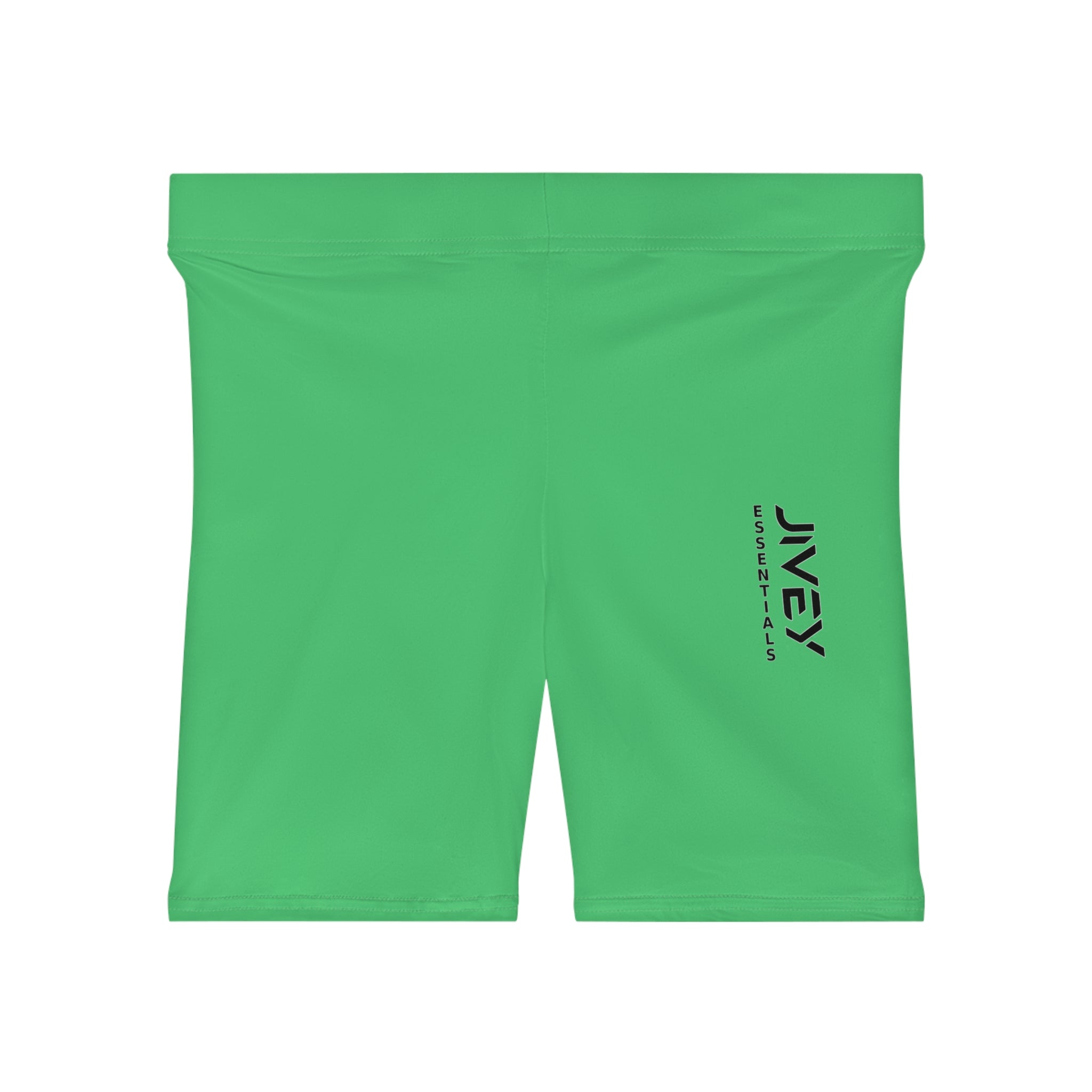 JIVEY Essentials Women's Moisture-wicking Skinny-fit Emerald Biker Shorts