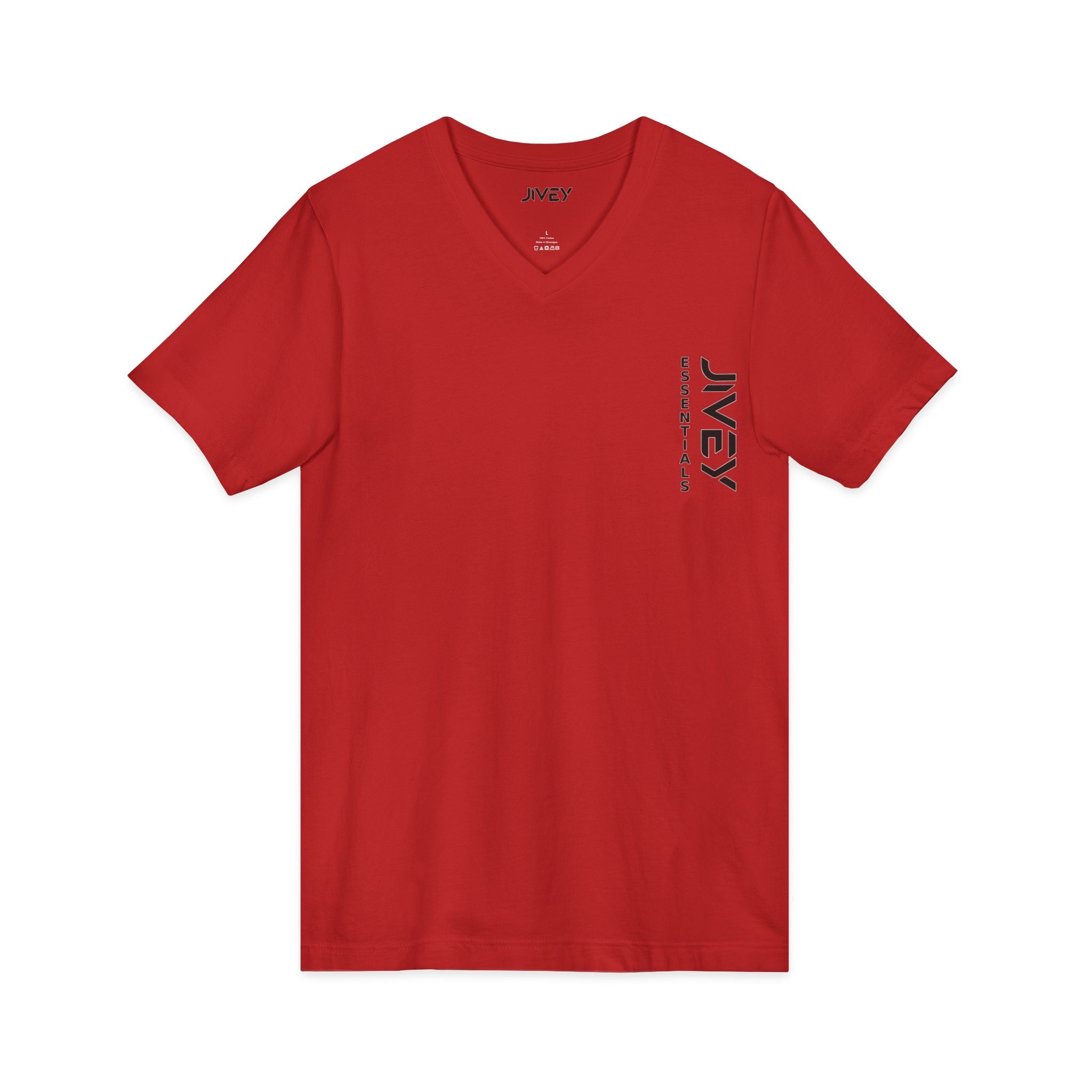JIVEY Essentials Unisex Jersey Short Sleeve V-Neck Tee