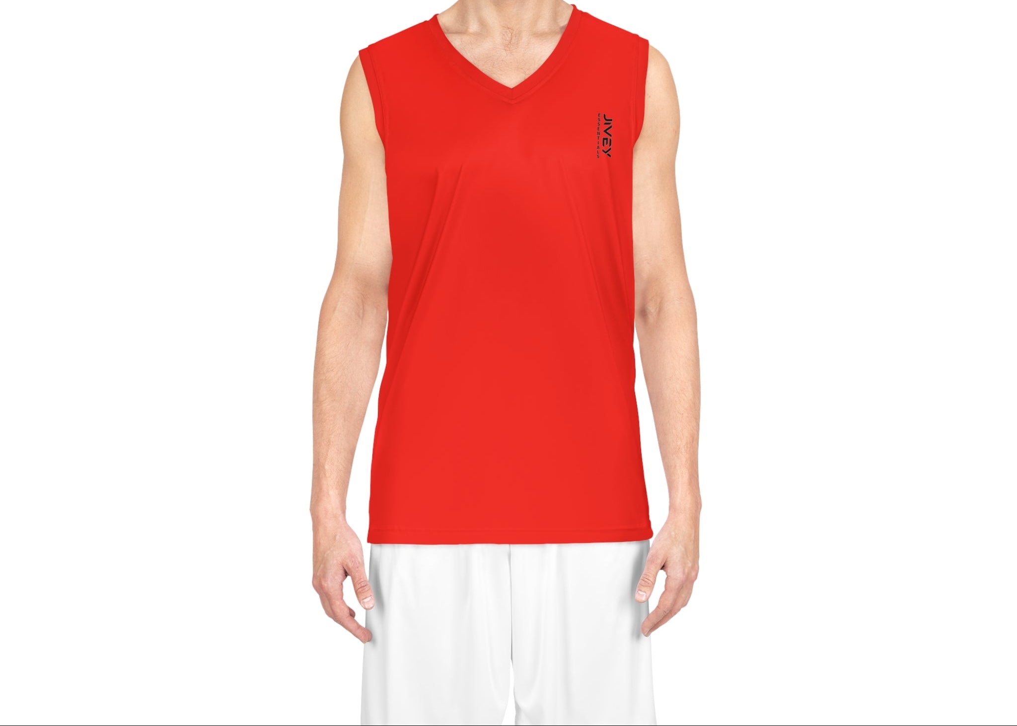 JIVEY Essentials Men's Moisture-wicking Ruby Red Basketball Jersey
