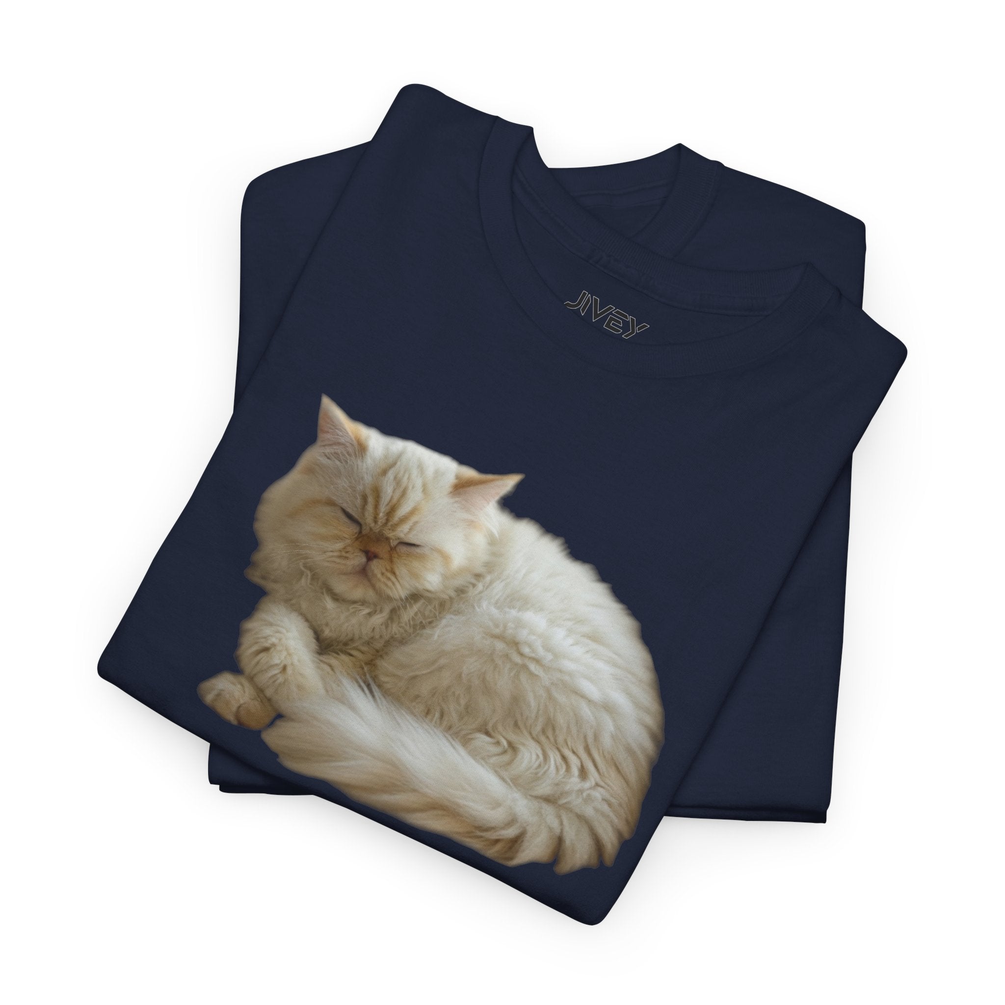 Persian Blue Cheese Cat Heavy Cotton Tee