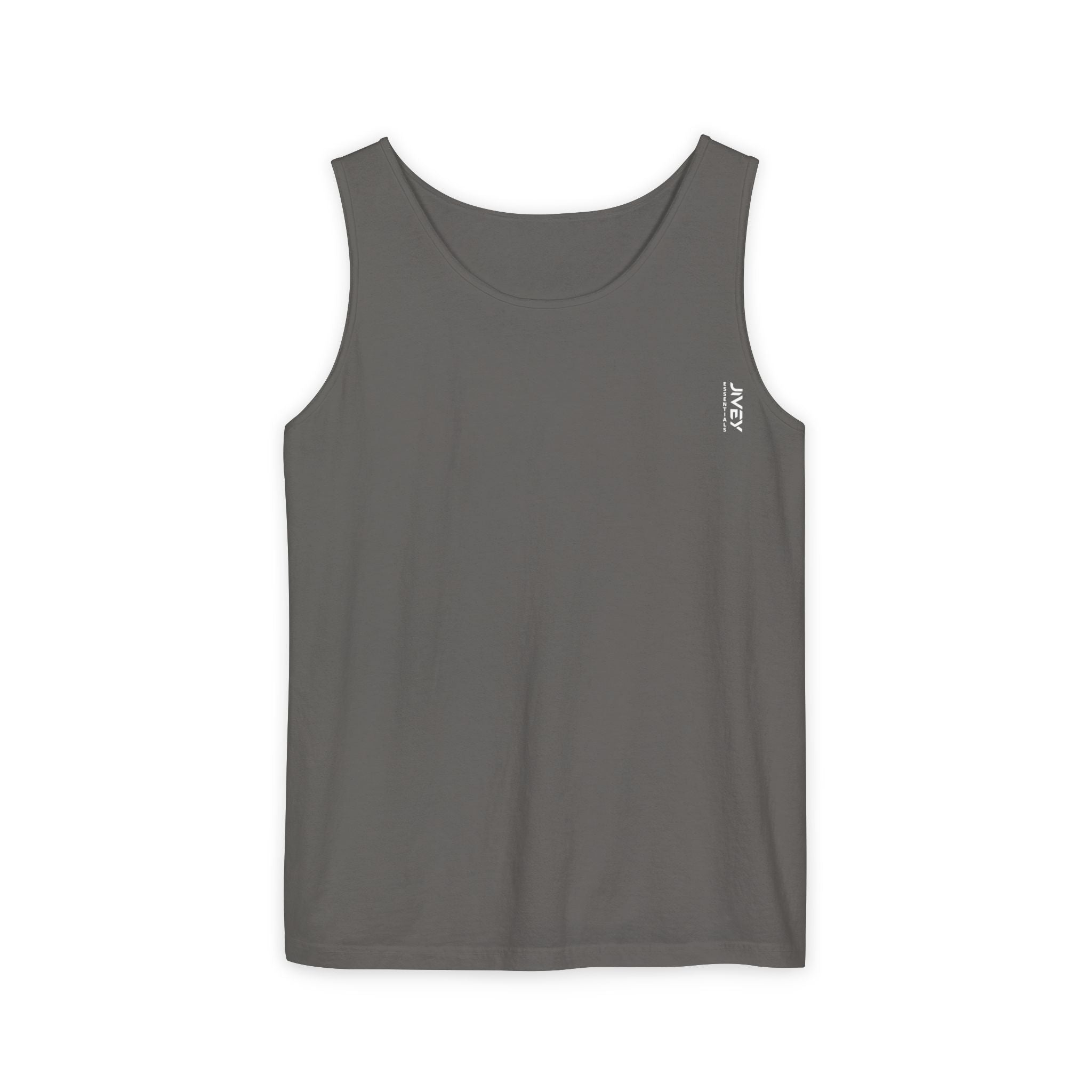 JIVEY Essentials Unisex Relaxed-fit Dark Garment-Dyed Tank Top