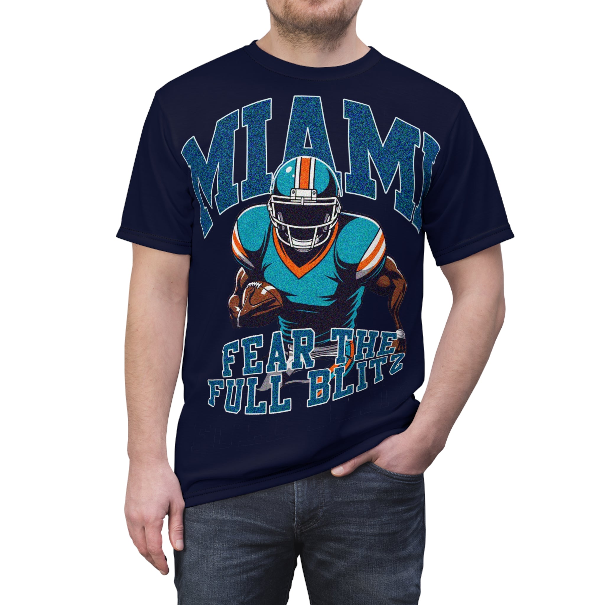 Miami Football Full Blitz Mega Tee