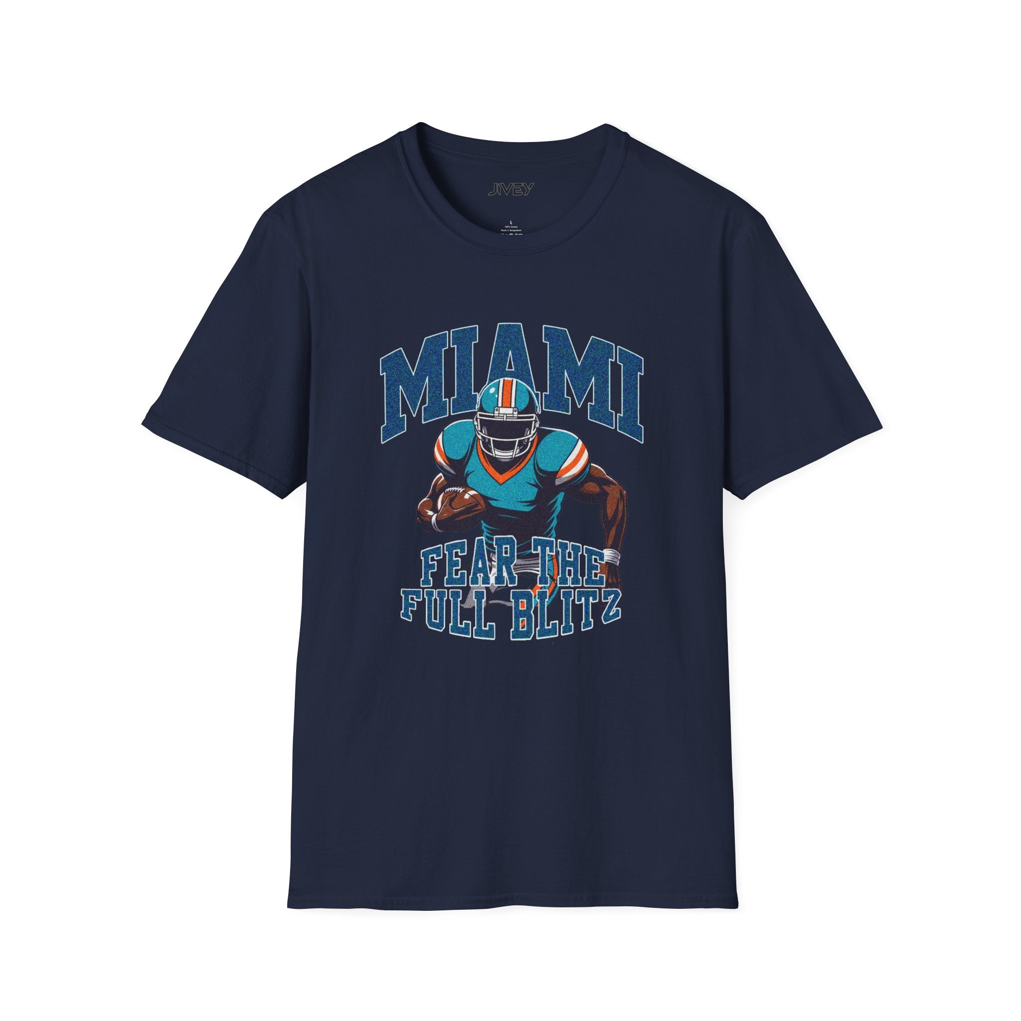 Miami Full Blitz Football Dark Tee