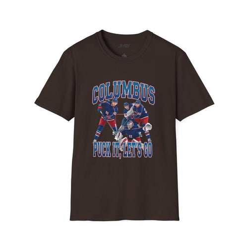 Columbus Puck It Hockey Dark Tones Tee