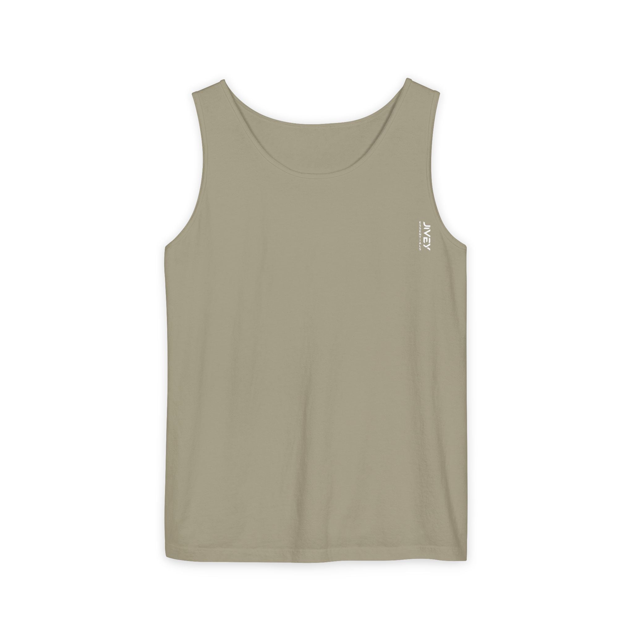 JIVEY Essentials Unisex Relaxed-fit Dark Garment-Dyed Tank Top