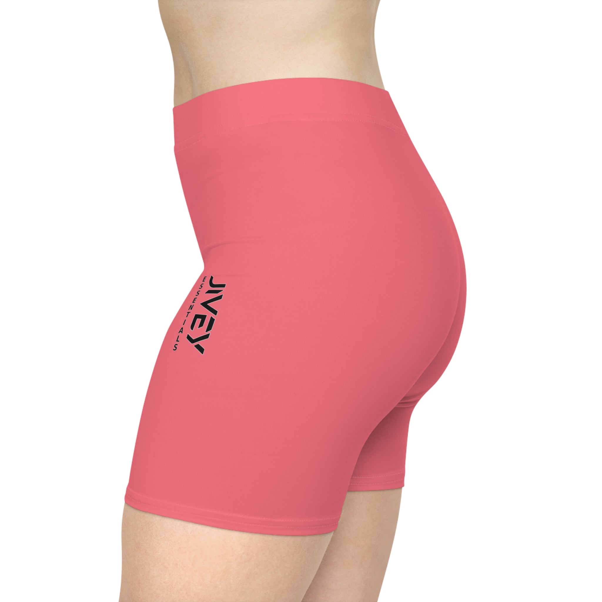 JIVEY Essentials Women's Moisture-wicking Skinny-fit Pastel Red Biker Shorts