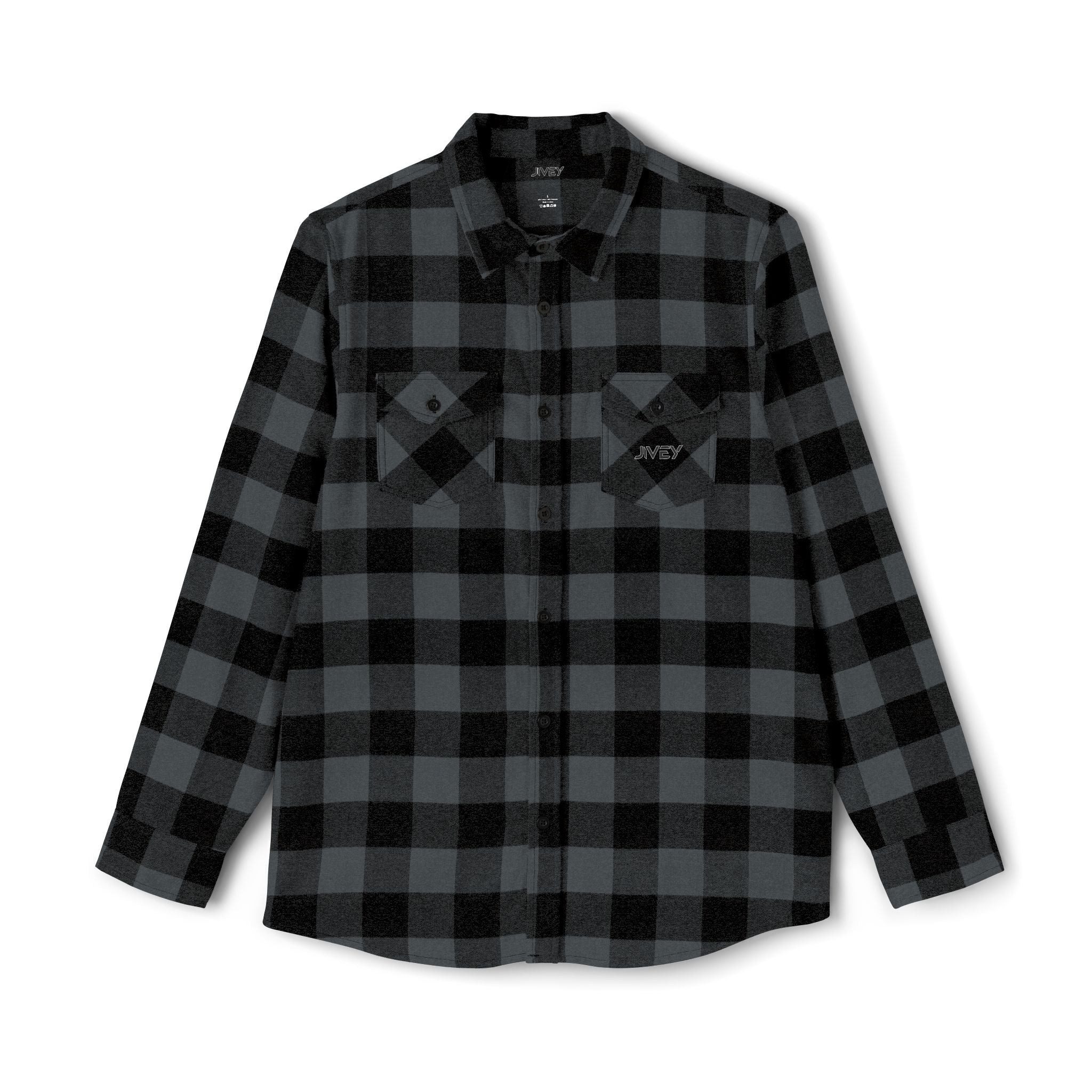 JIVEY Essentials Unisex Flannel Double Pockets Shirt