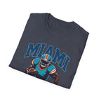 Miami Full Blitz Football Grey Tone Tee
