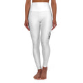 JIVEY Essentials Women's High Waisted Skinny-fit White Yoga Leggings