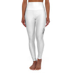 JIVEY Essentials Women's High Waisted Skinny-fit White Yoga Leggings