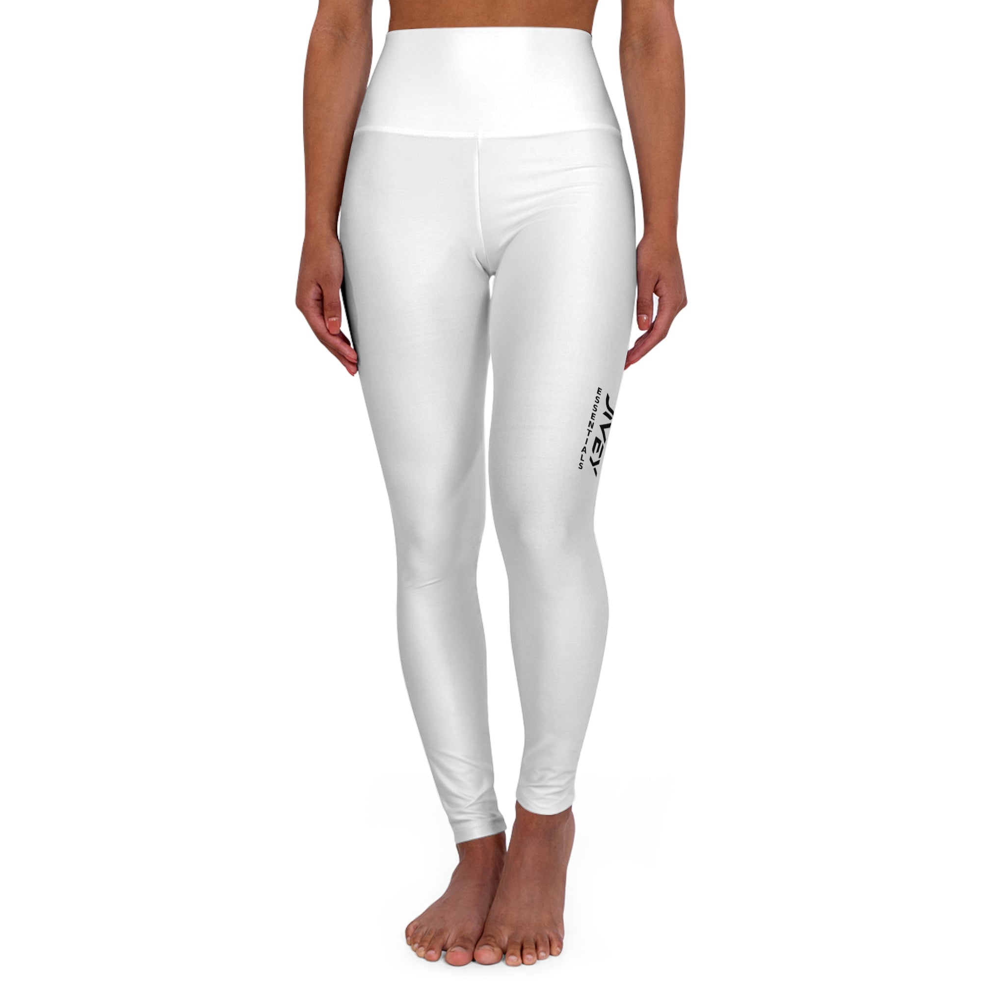 JIVEY Essentials Women's High Waisted Skinny-fit White Yoga Leggings
